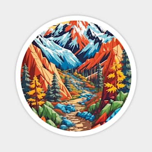 Forest and mountains Magnet